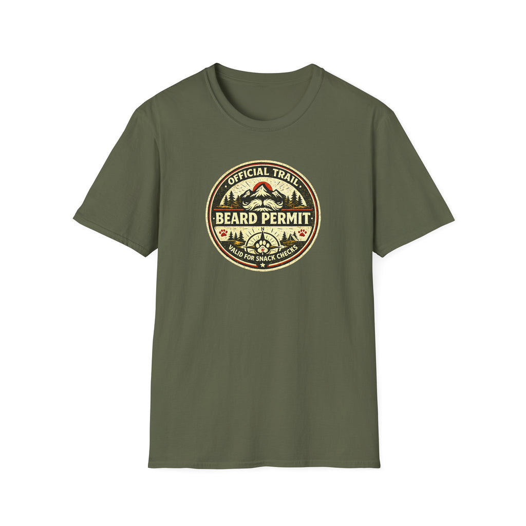 Official Trail Beard Permit Valid For Snack Checks T-Shirt