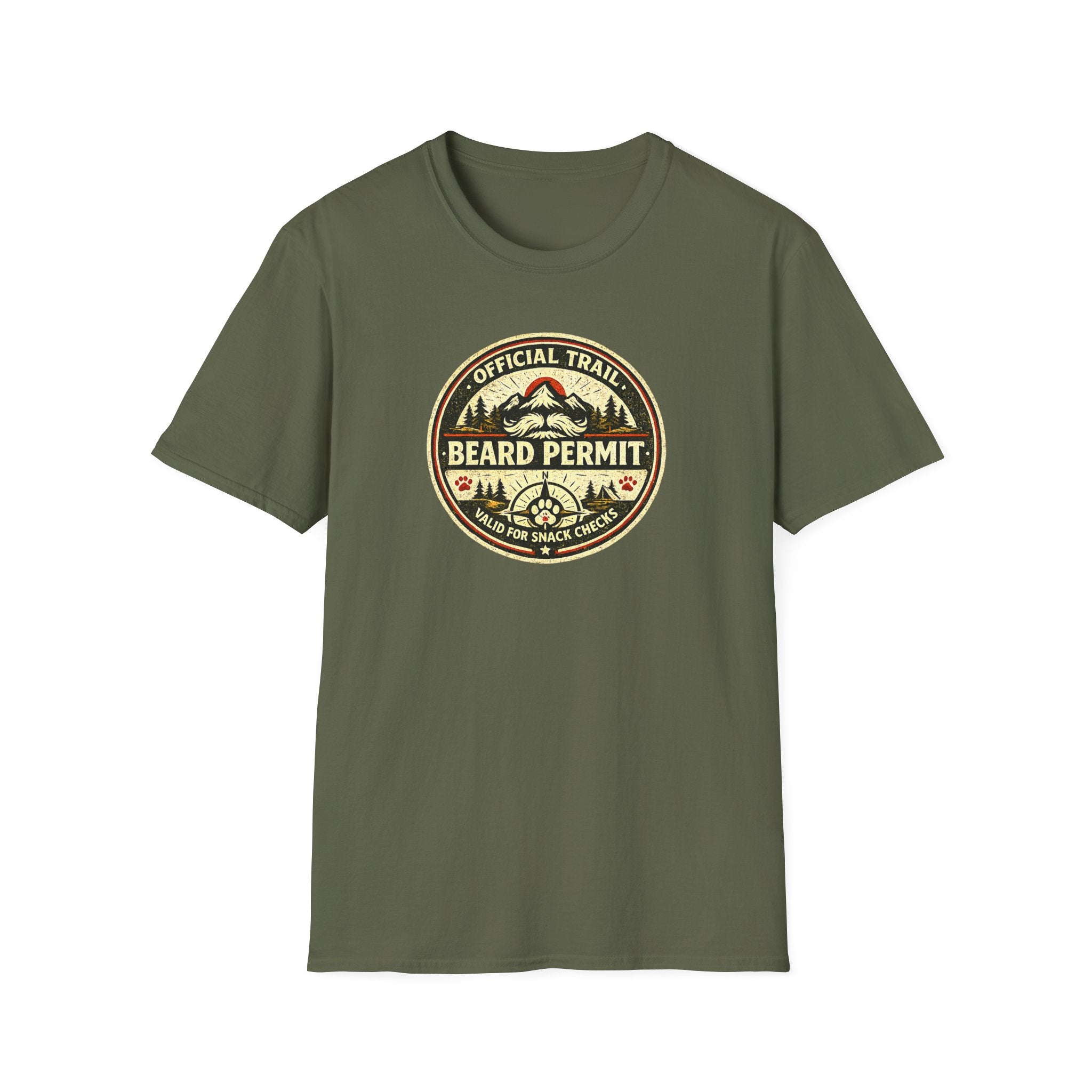 Official Trail Beard Permit Valid For Snack Checks T-Shirt