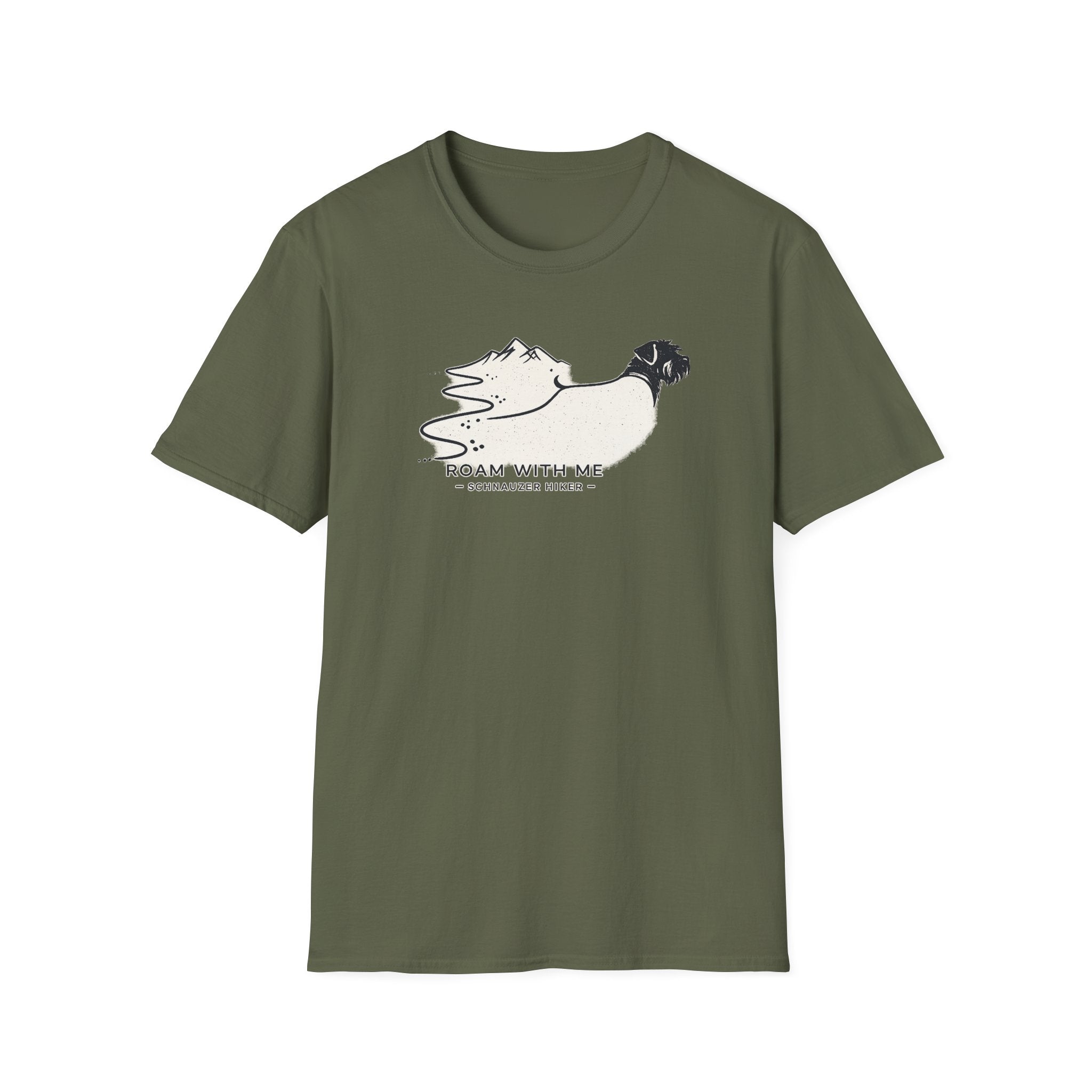 Roam With Me Schnauzer Hiker T-Shirt