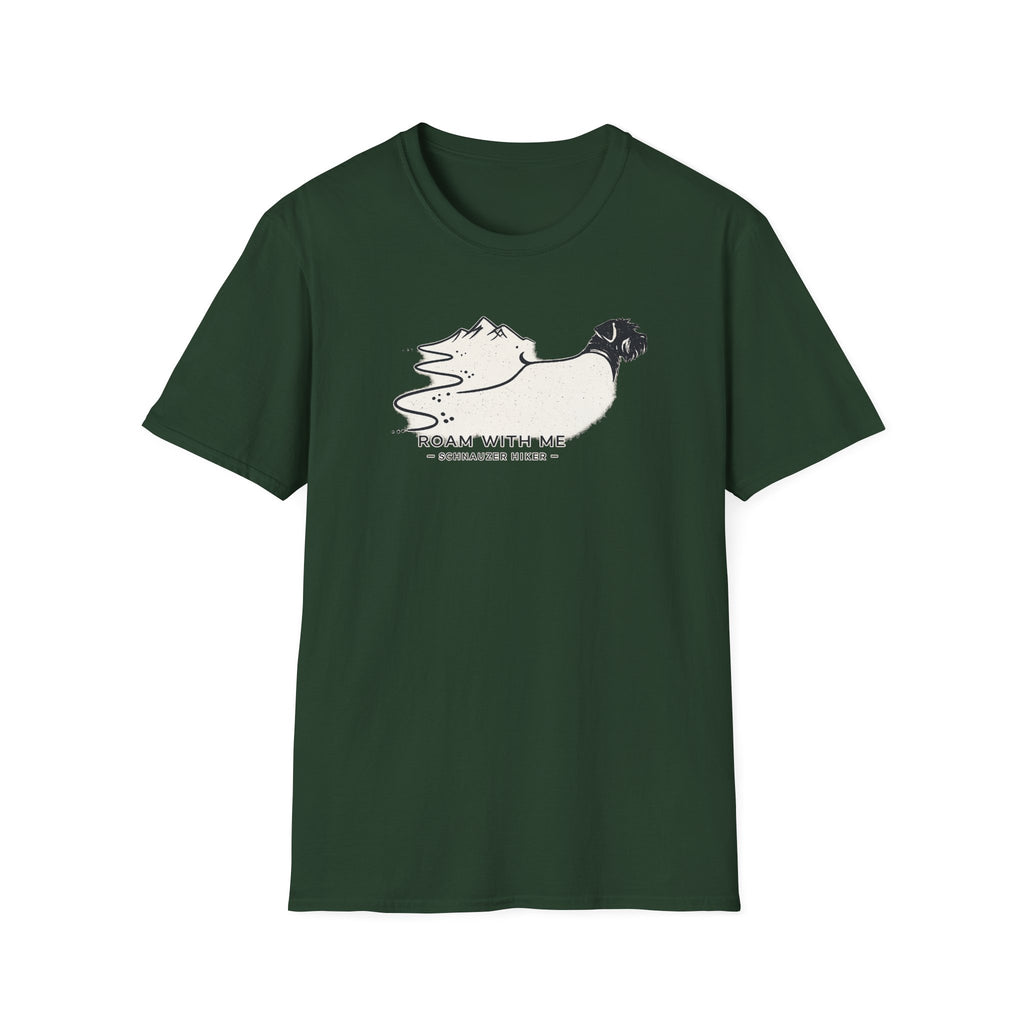 Roam With Me Schnauzer Hiker T-Shirt