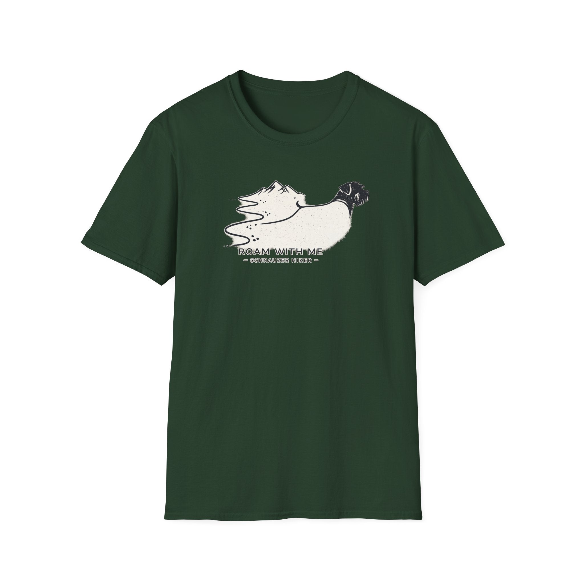 Roam With Me Schnauzer Hiker T-Shirt