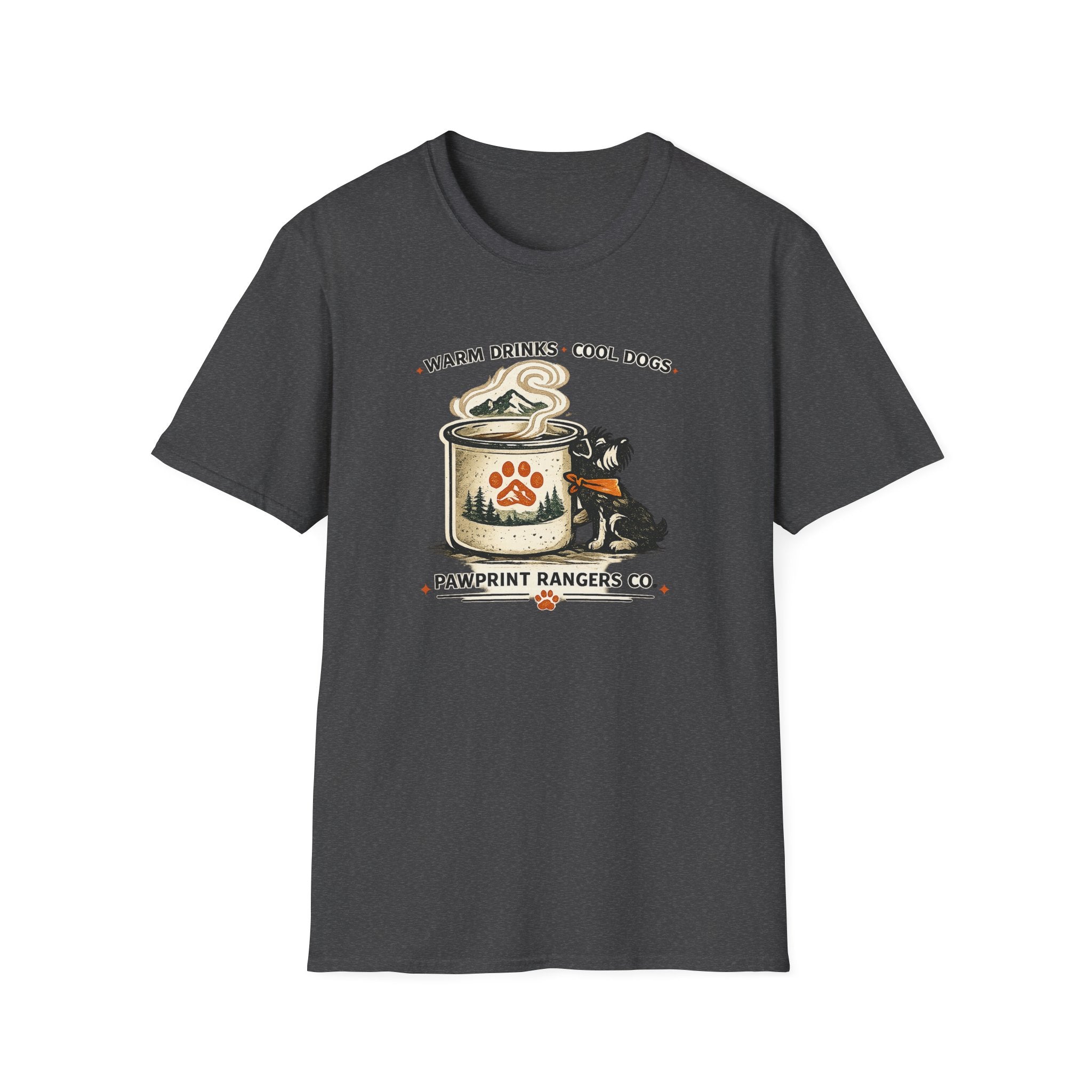 Warm Drinks Cool Dogs Pawprint Rangers Co. T-Shirt