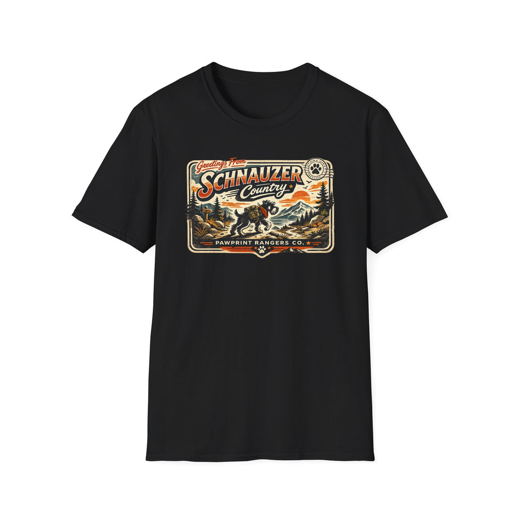 Greetings From Schnauzer Country Pawprint Rangers Co. T-Shirt