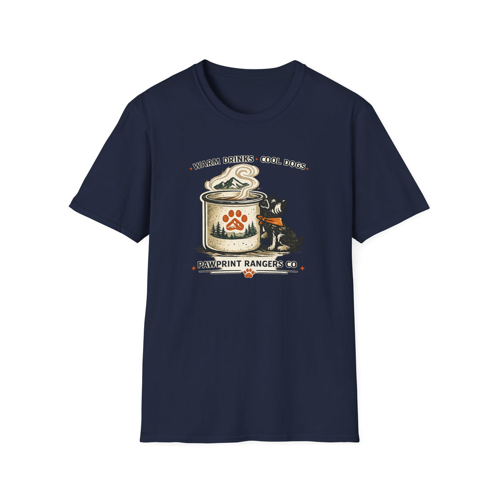 Warm Drinks Cool Dogs Pawprint Rangers Co. T-Shirt