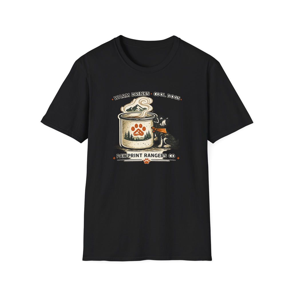 Warm Drinks Cool Dogs Pawprint Rangers Co. T-Shirt