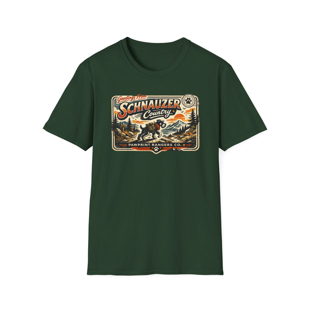 Greetings From Schnauzer Country Pawprint Rangers Co. T-Shirt