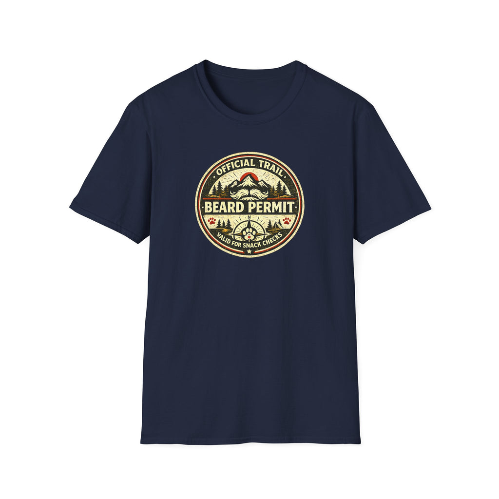 Official Trail Beard Permit Valid For Snack Checks T-Shirt
