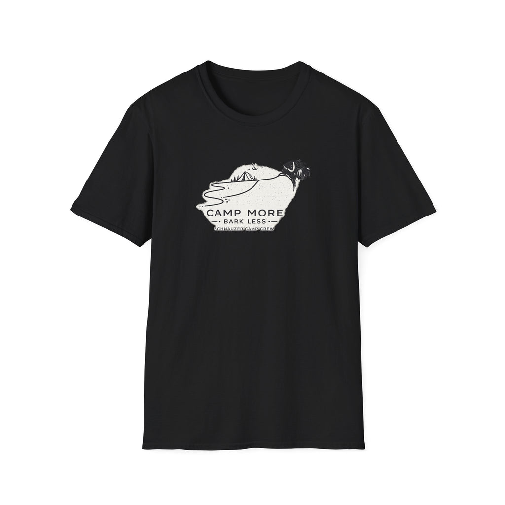 Camp More Bark Less Schnauzer Camp Crew T-Shirt