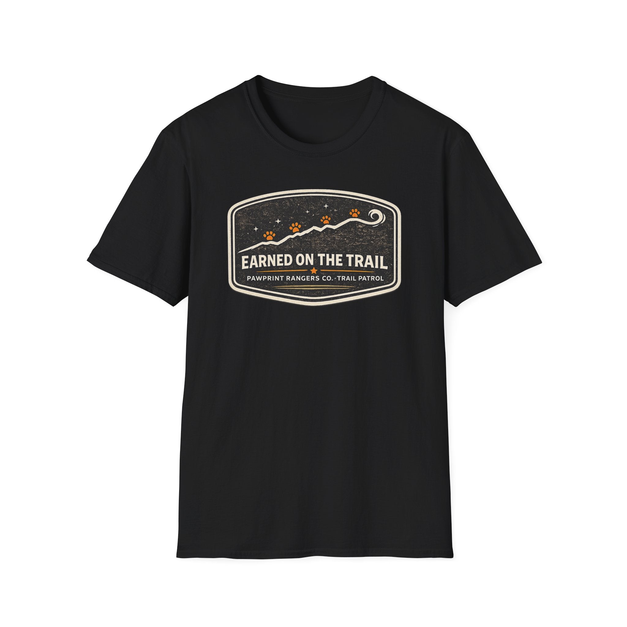 Earned On The Trail Pawprint Rangers Co. Trail Patrol T-Shirt