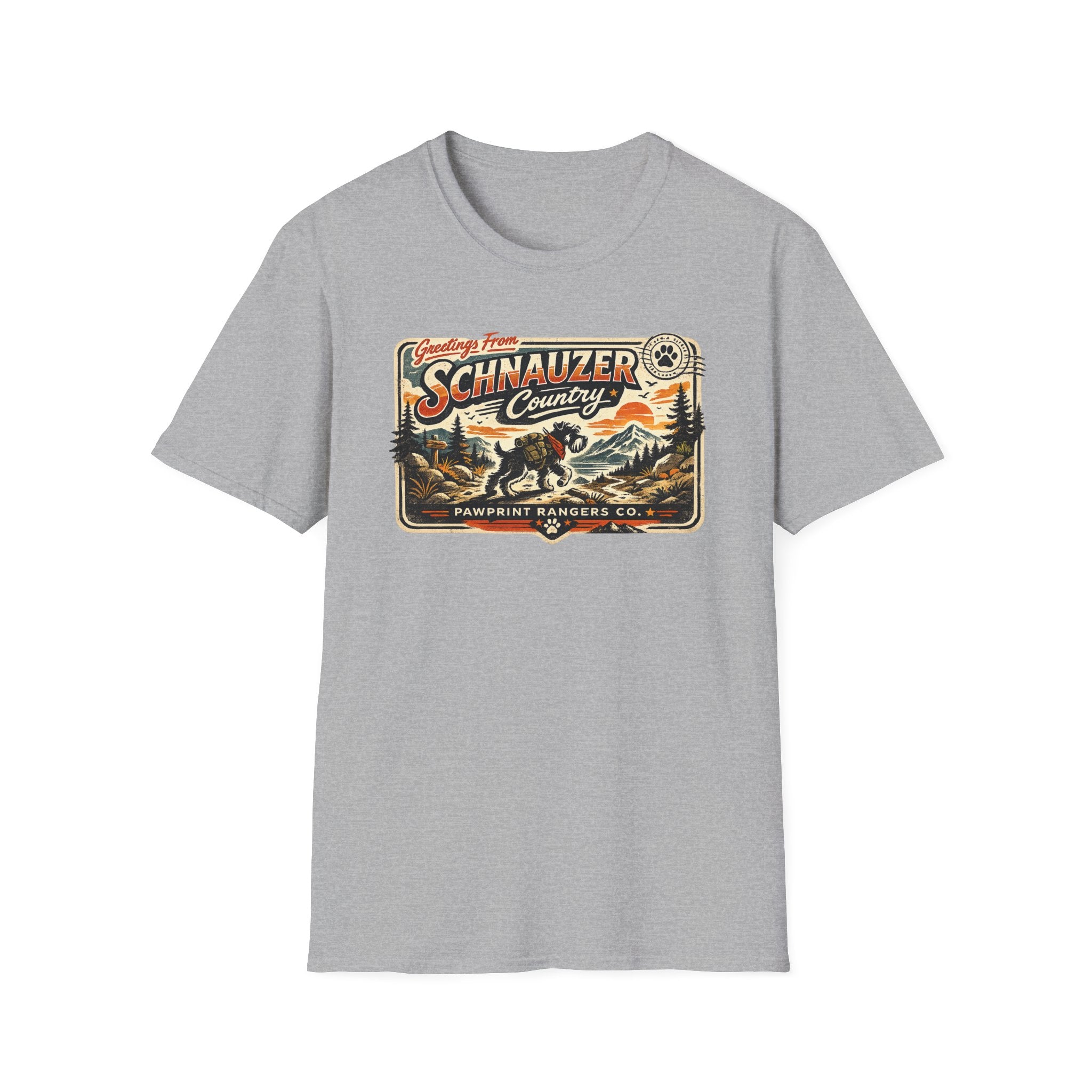 Greetings From Schnauzer Country Pawprint Rangers Co. T-Shirt