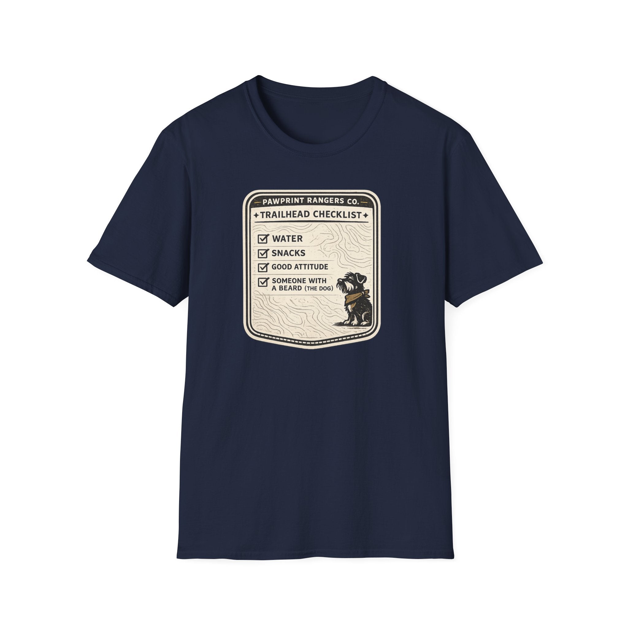 Pawprint Rangers Co. Trailhead Checklist T-Shirt