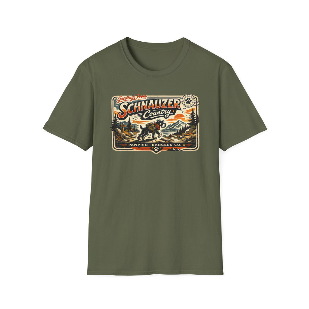 Greetings From Schnauzer Country Pawprint Rangers Co. T-Shirt