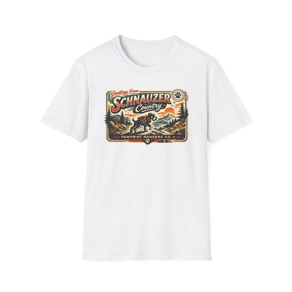 Greetings From Schnauzer Country Pawprint Rangers Co. T-Shirt