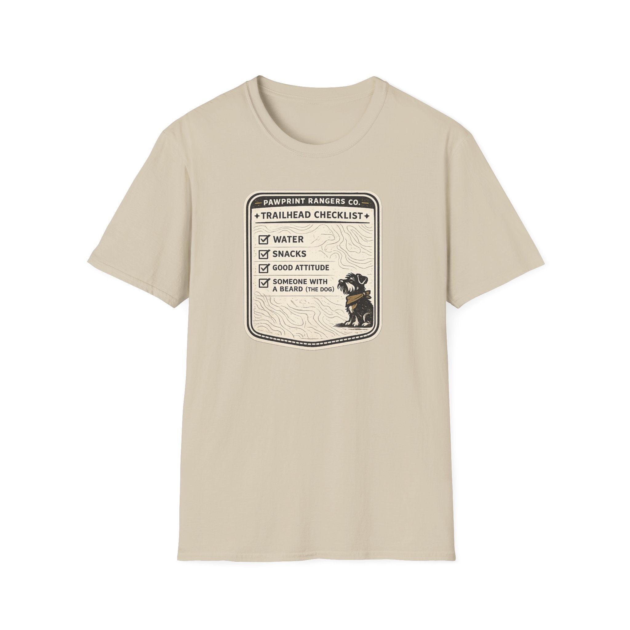Pawprint Rangers Co. Trailhead Checklist T-Shirt