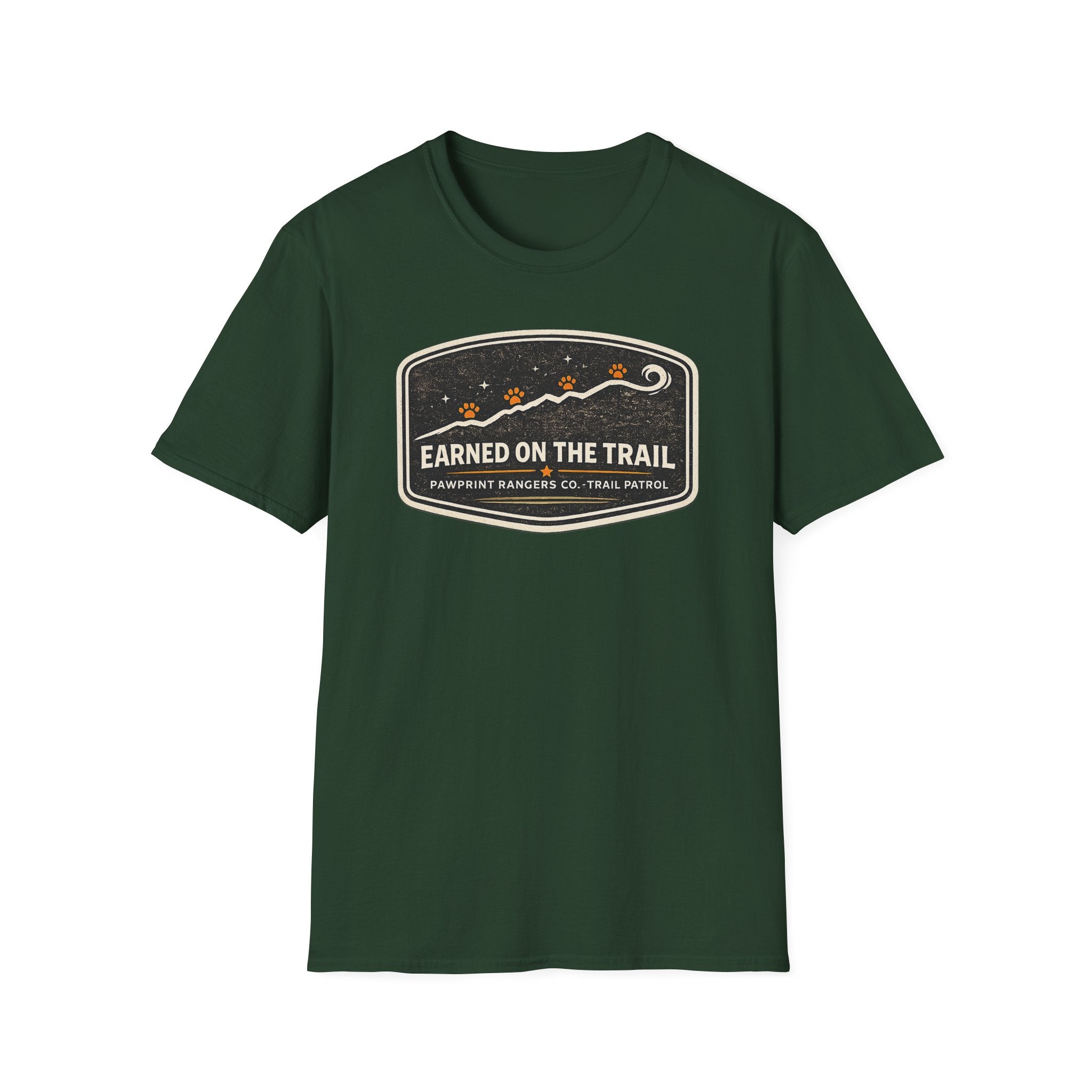 Earned On The Trail Pawprint Rangers Co. Trail Patrol T-Shirt