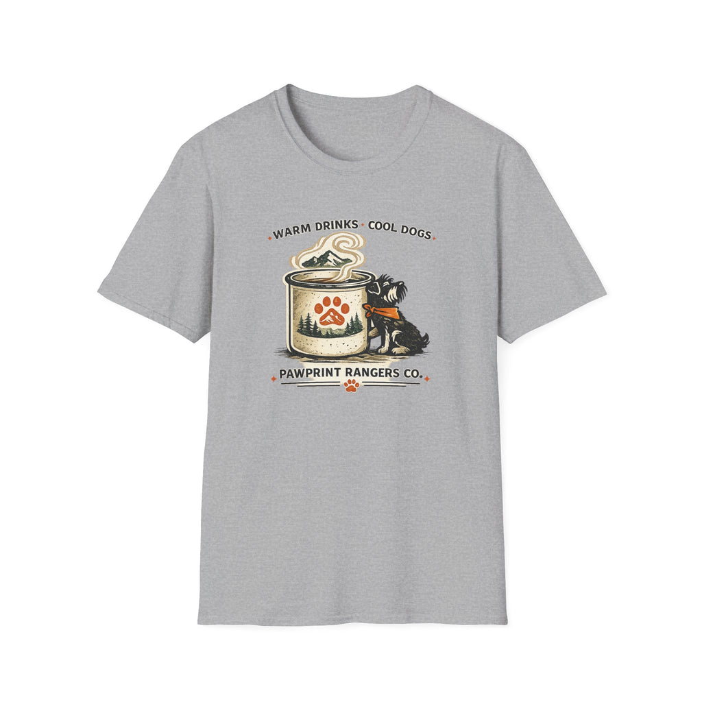 Warm Drinks Cool Dogs Pawprint Rangers Co. T-Shirt