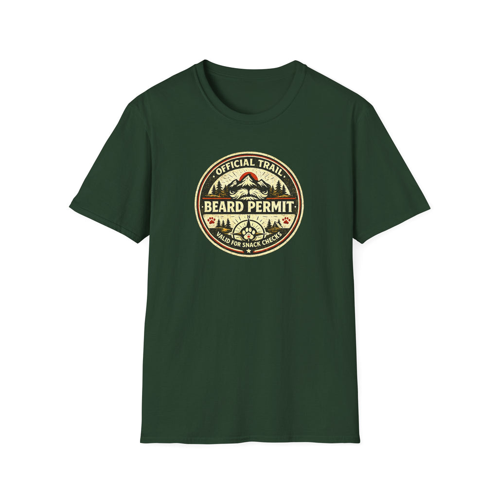 Official Trail Beard Permit Valid For Snack Checks T-Shirt