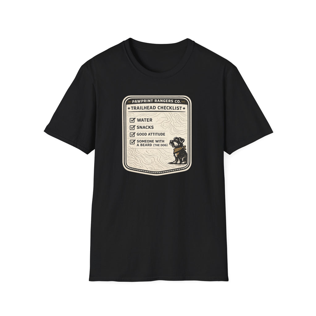 Pawprint Rangers Co. Trailhead Checklist T-Shirt