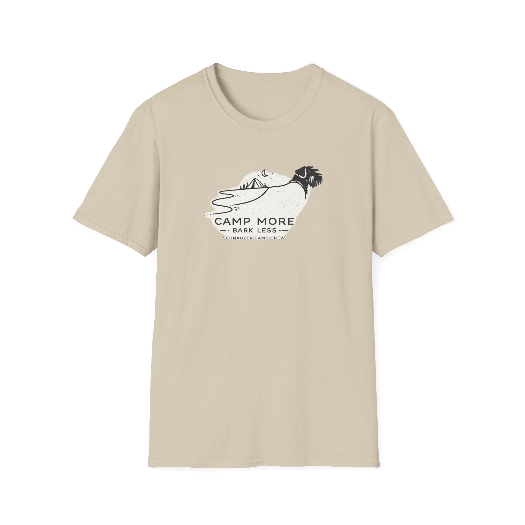 Camp More Bark Less Schnauzer Camp Crew T-Shirt
