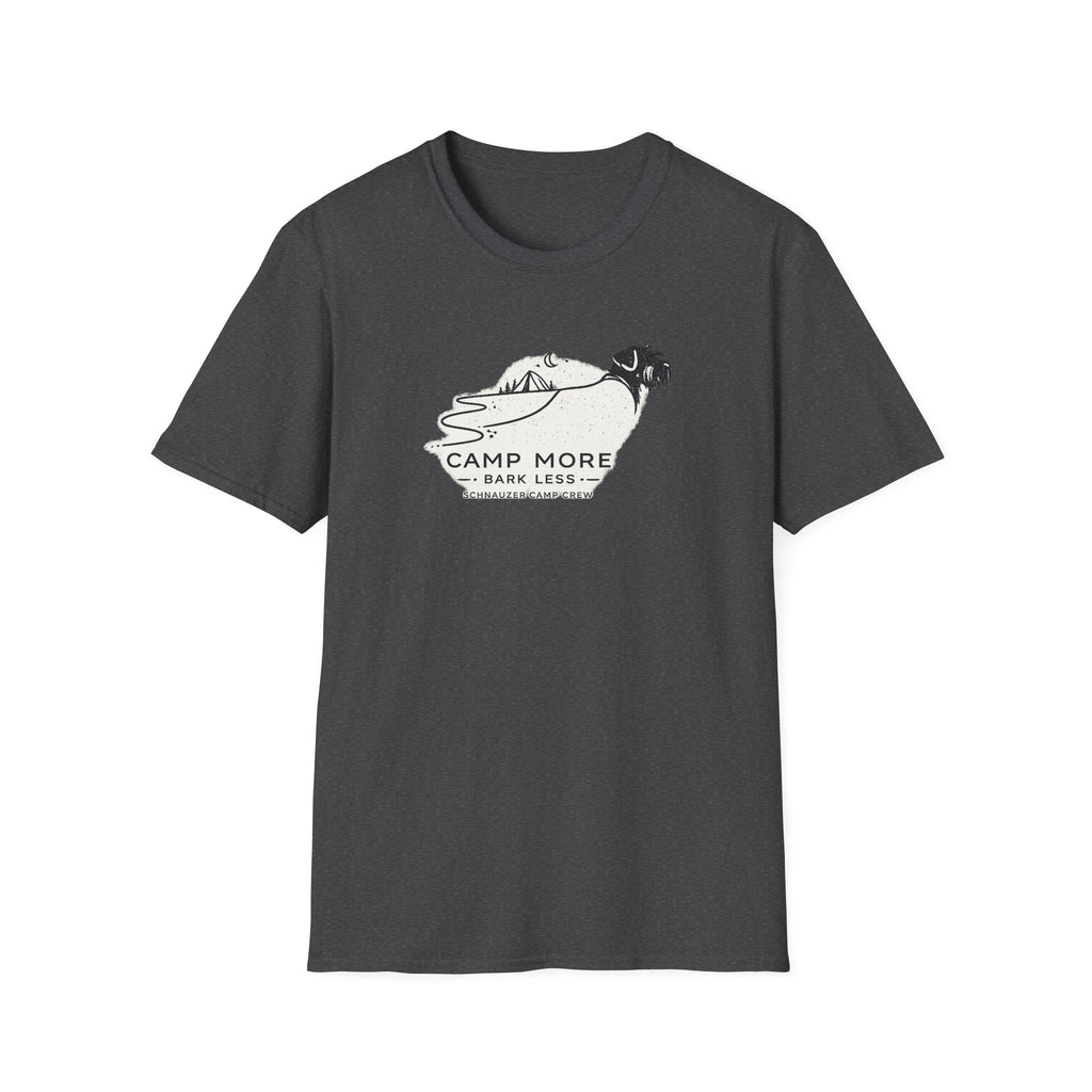 Camp More Bark Less Schnauzer Camp Crew T-Shirt