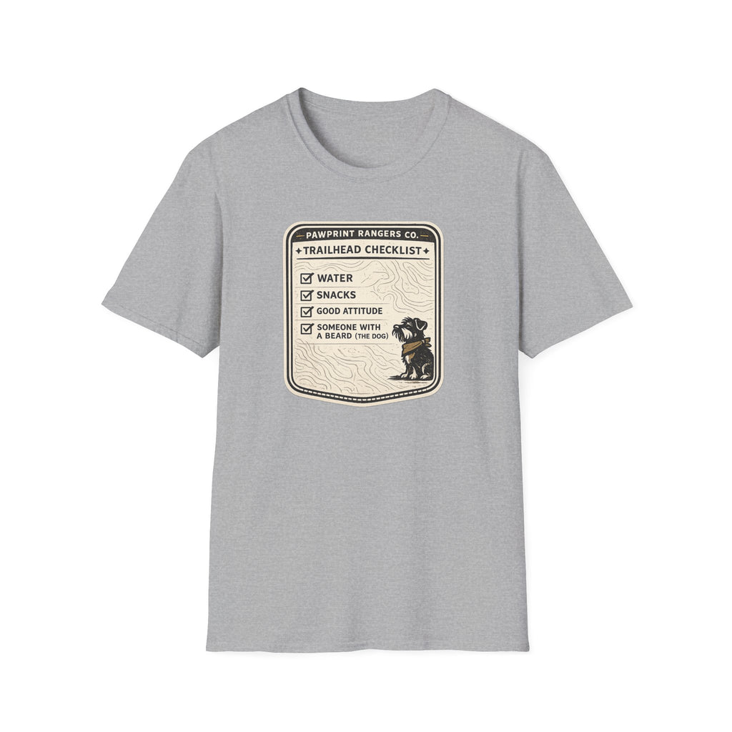 Pawprint Rangers Co. Trailhead Checklist T-Shirt