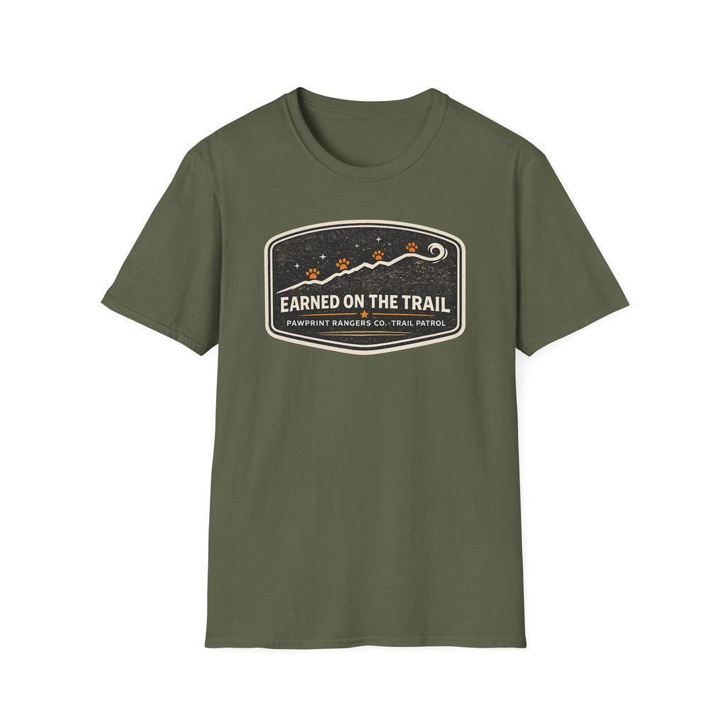 Earned On The Trail Pawprint Rangers Co. Trail Patrol T-Shirt