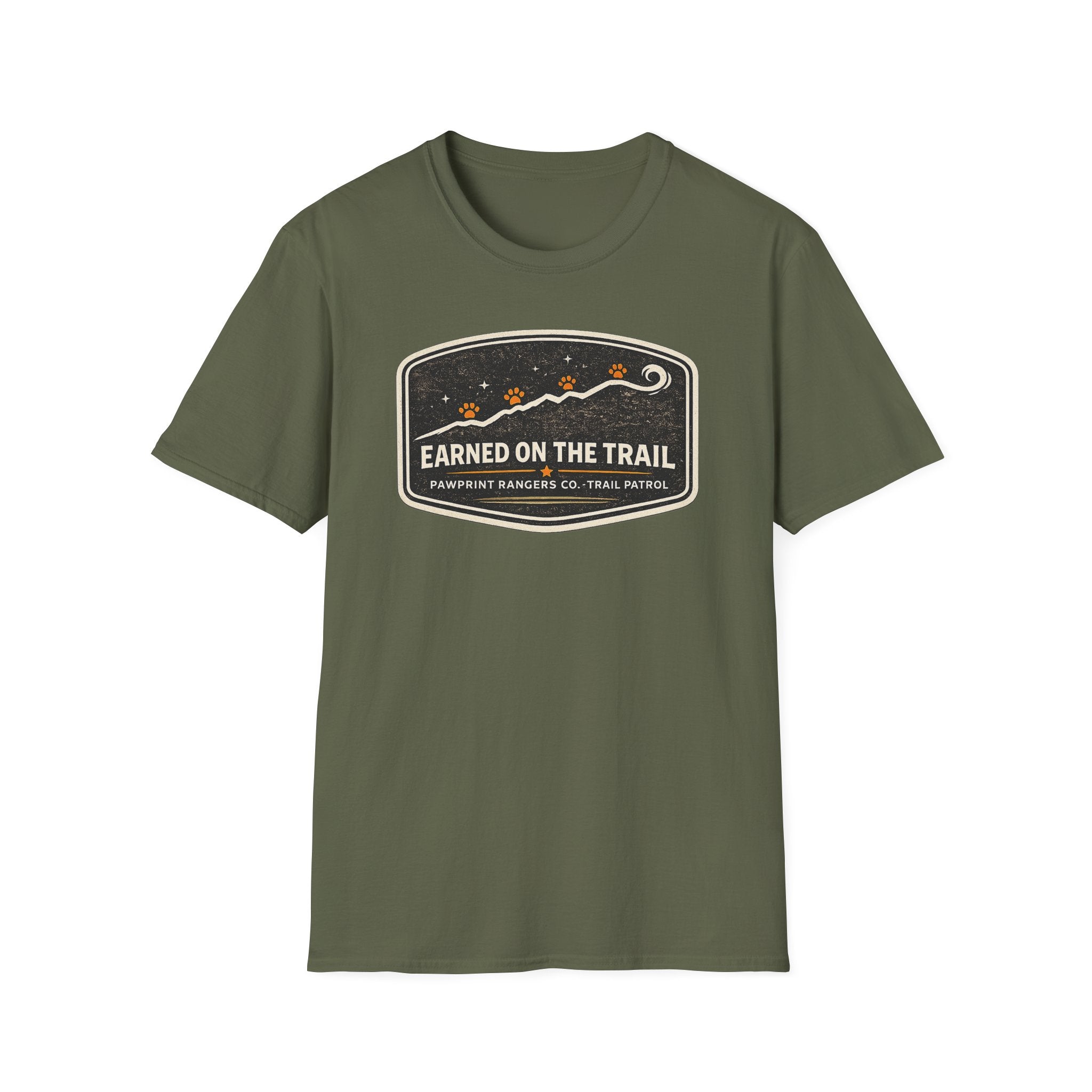 Earned On The Trail Pawprint Rangers Co. Trail Patrol T-Shirt
