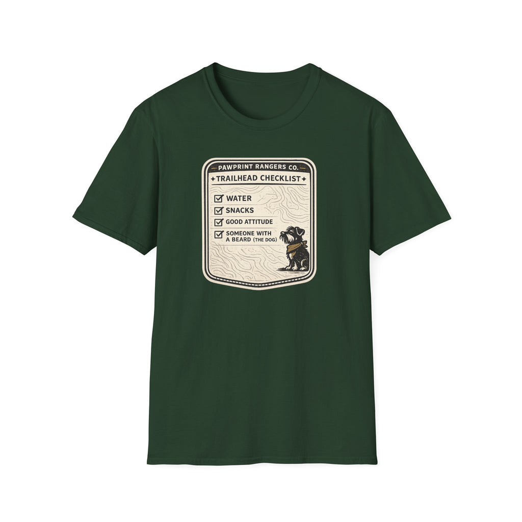 Pawprint Rangers Co. Trailhead Checklist T-Shirt