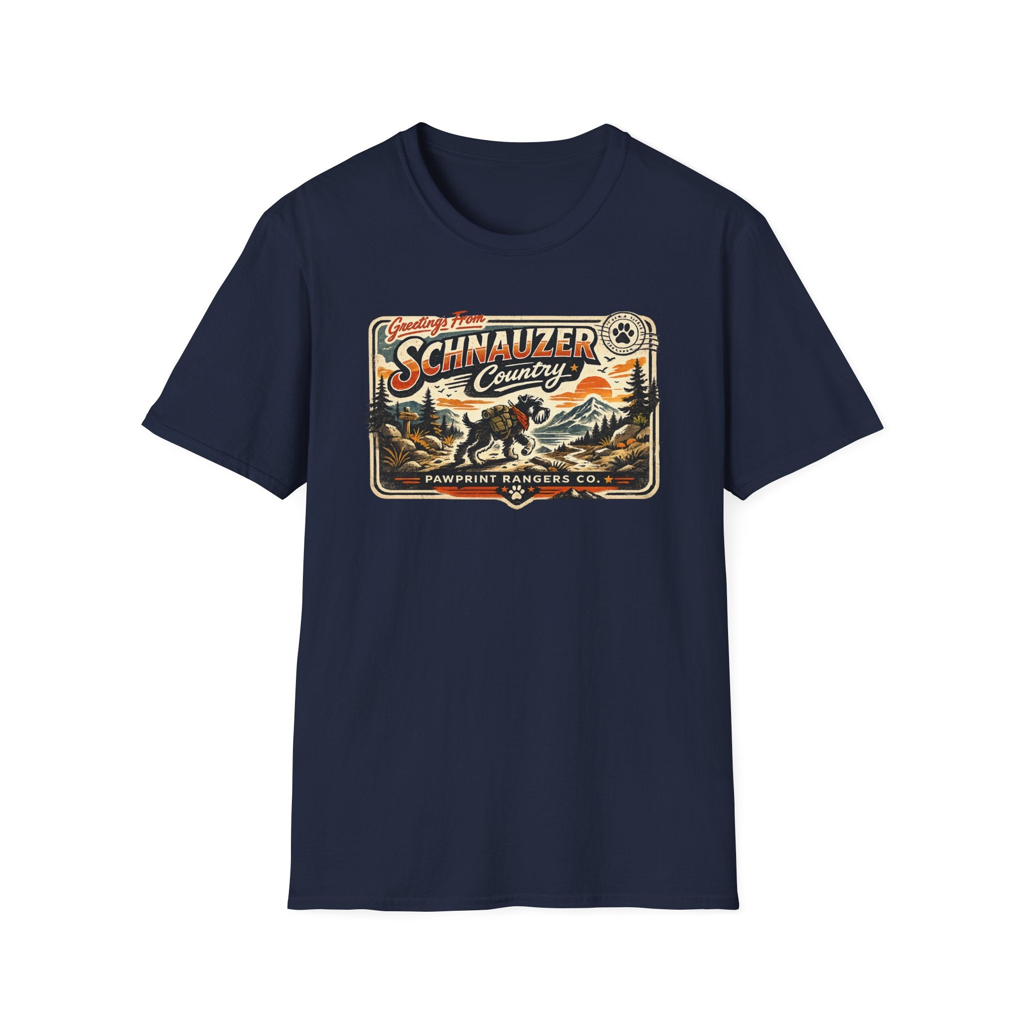 Greetings From Schnauzer Country Pawprint Rangers Co. T-Shirt