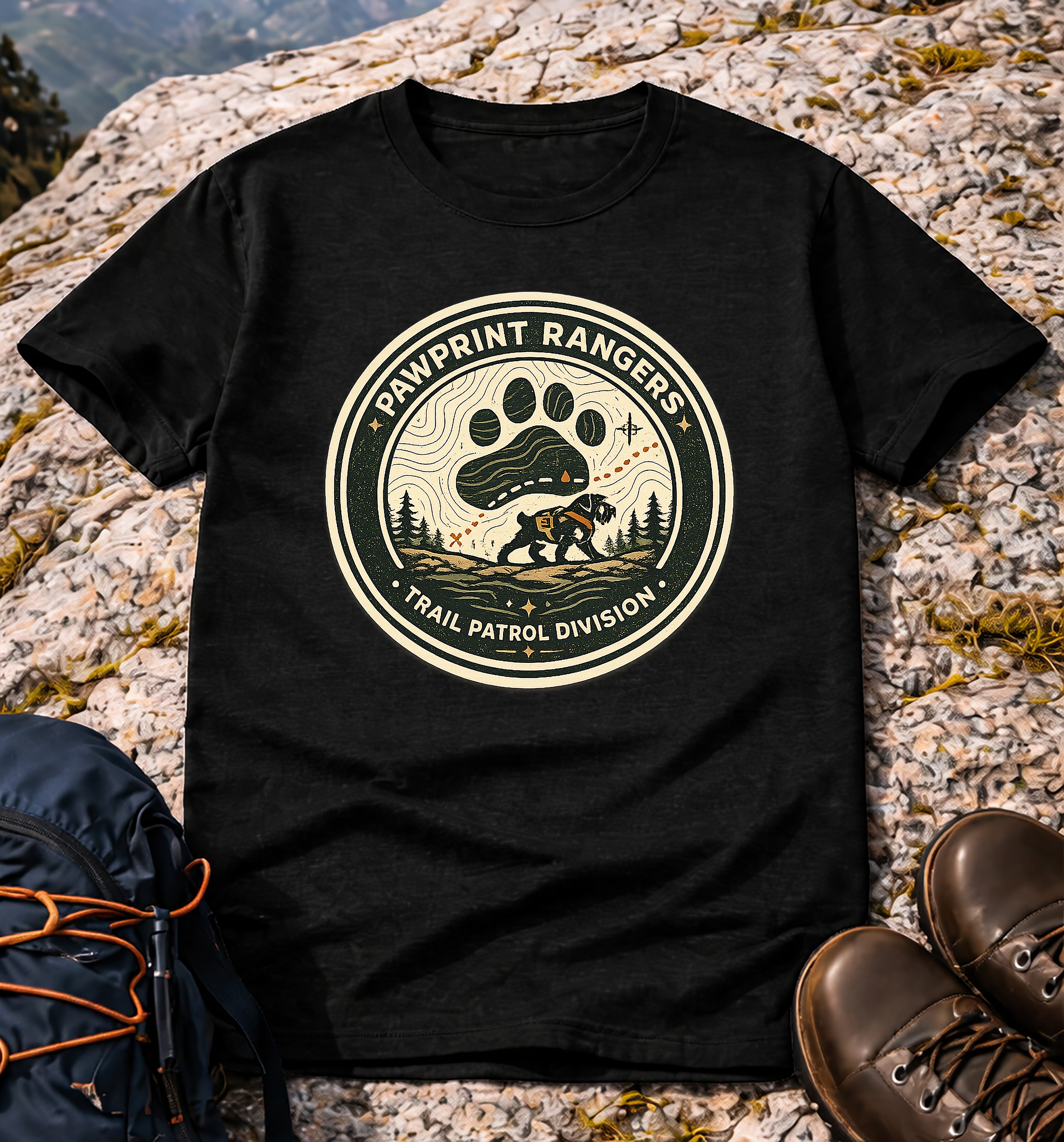 Pawprint Rangers Trail Patrol Division T-Shirt