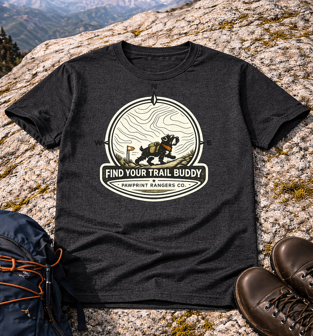 Find Your Trail Buddy Pawprint Rangers Co. T-Shirt