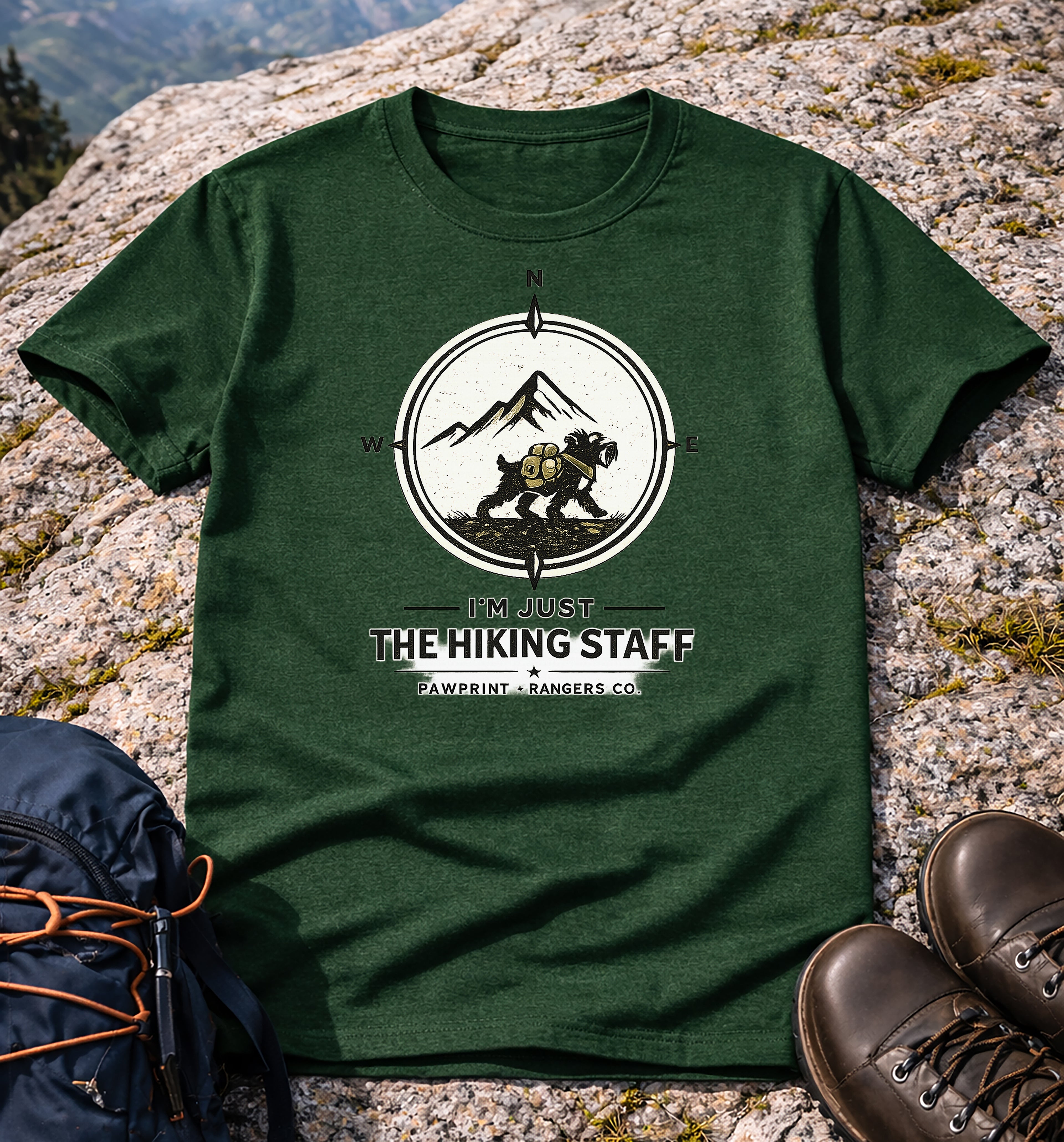 I'm Just The Hiking Staff Pawprint Rangers Co. T-Shirt