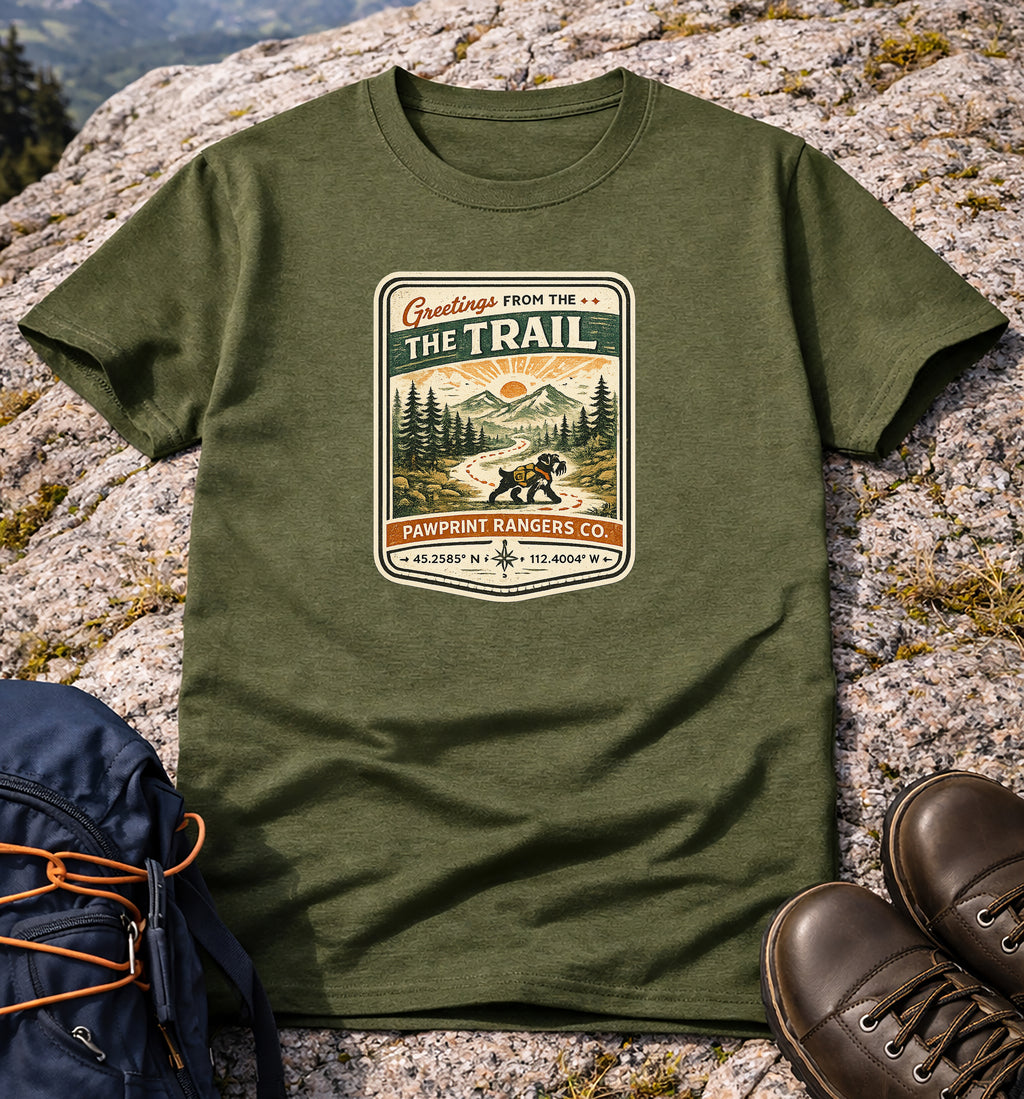 Greetings From The Trail Pawprint  Rangers Co. T-Shirt
