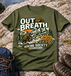Out of Breath Hiking Society T-Shirt (Pawprint Rangers Co.)