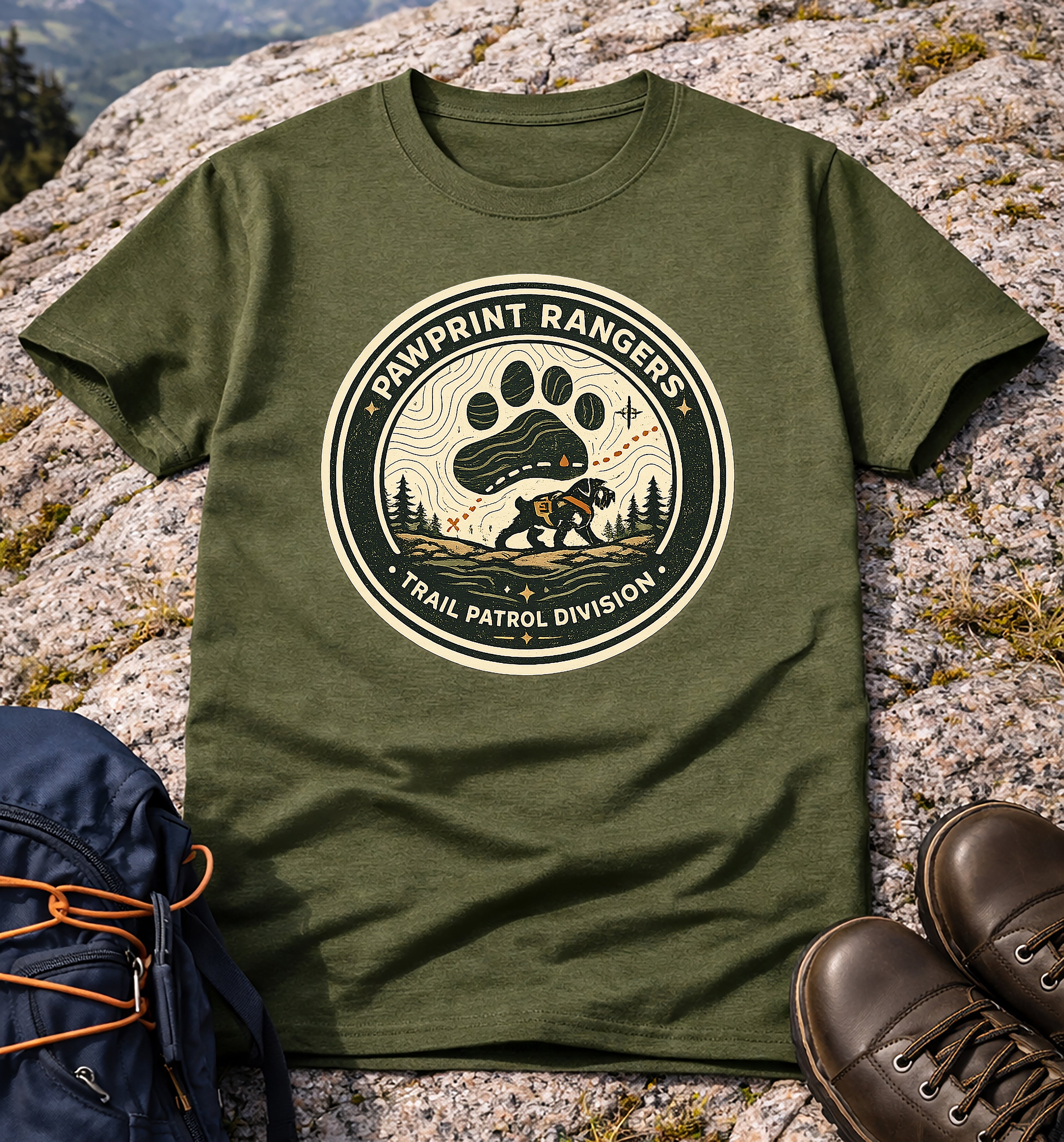 Pawprint Rangers Trail Patrol Division T-Shirt