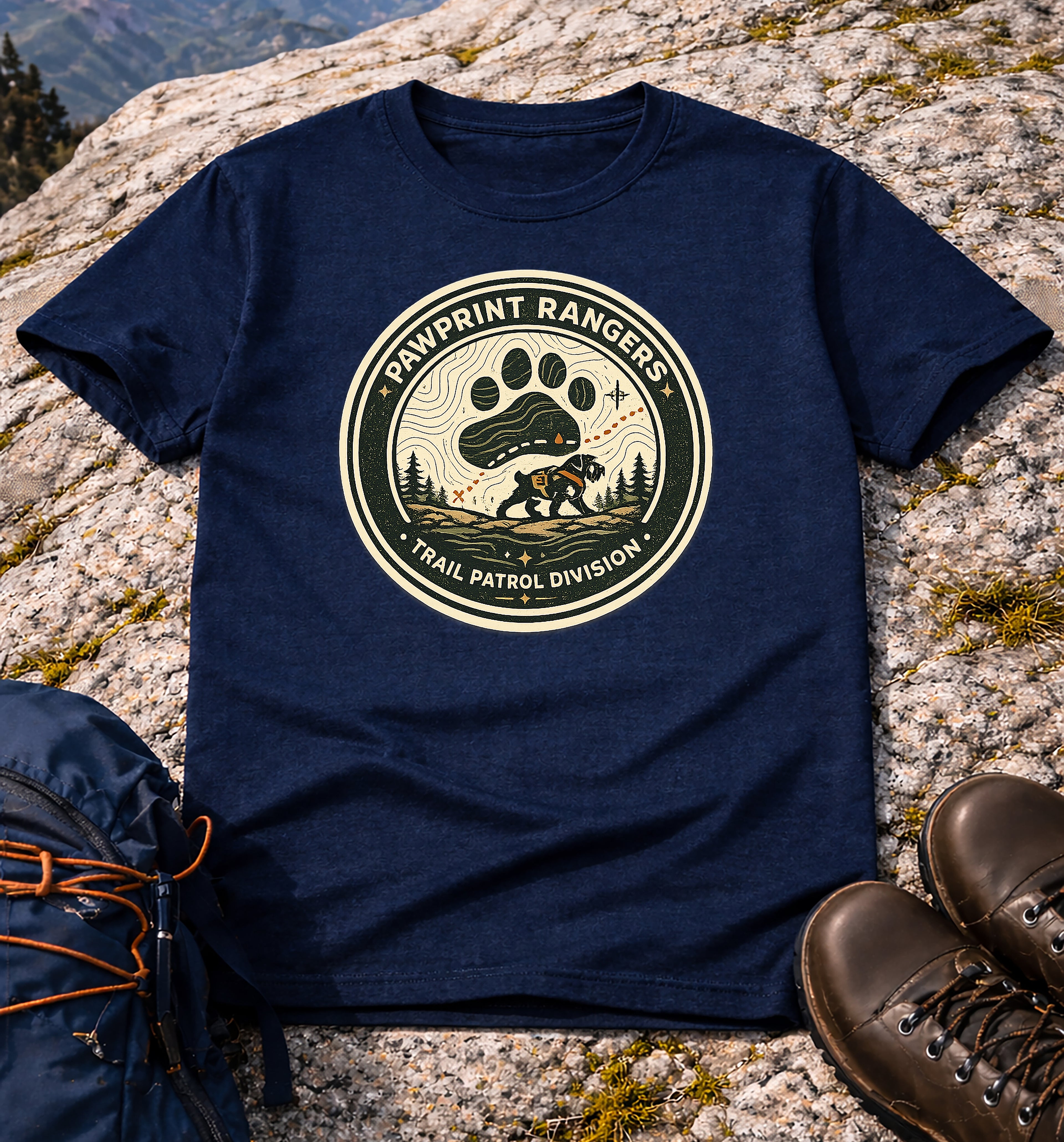 Pawprint Rangers Trail Patrol Division T-Shirt