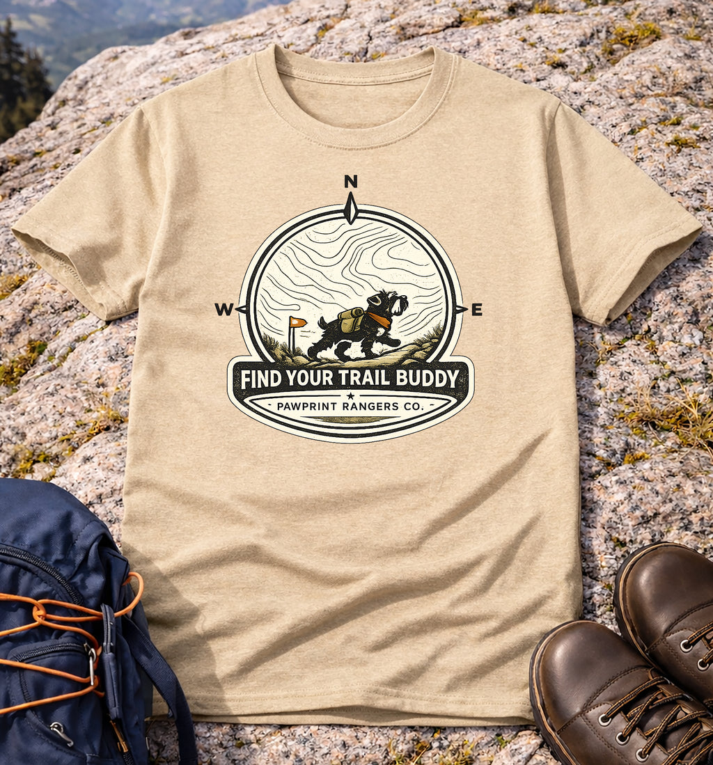Find Your Trail Buddy Pawprint Rangers Co. T-Shirt