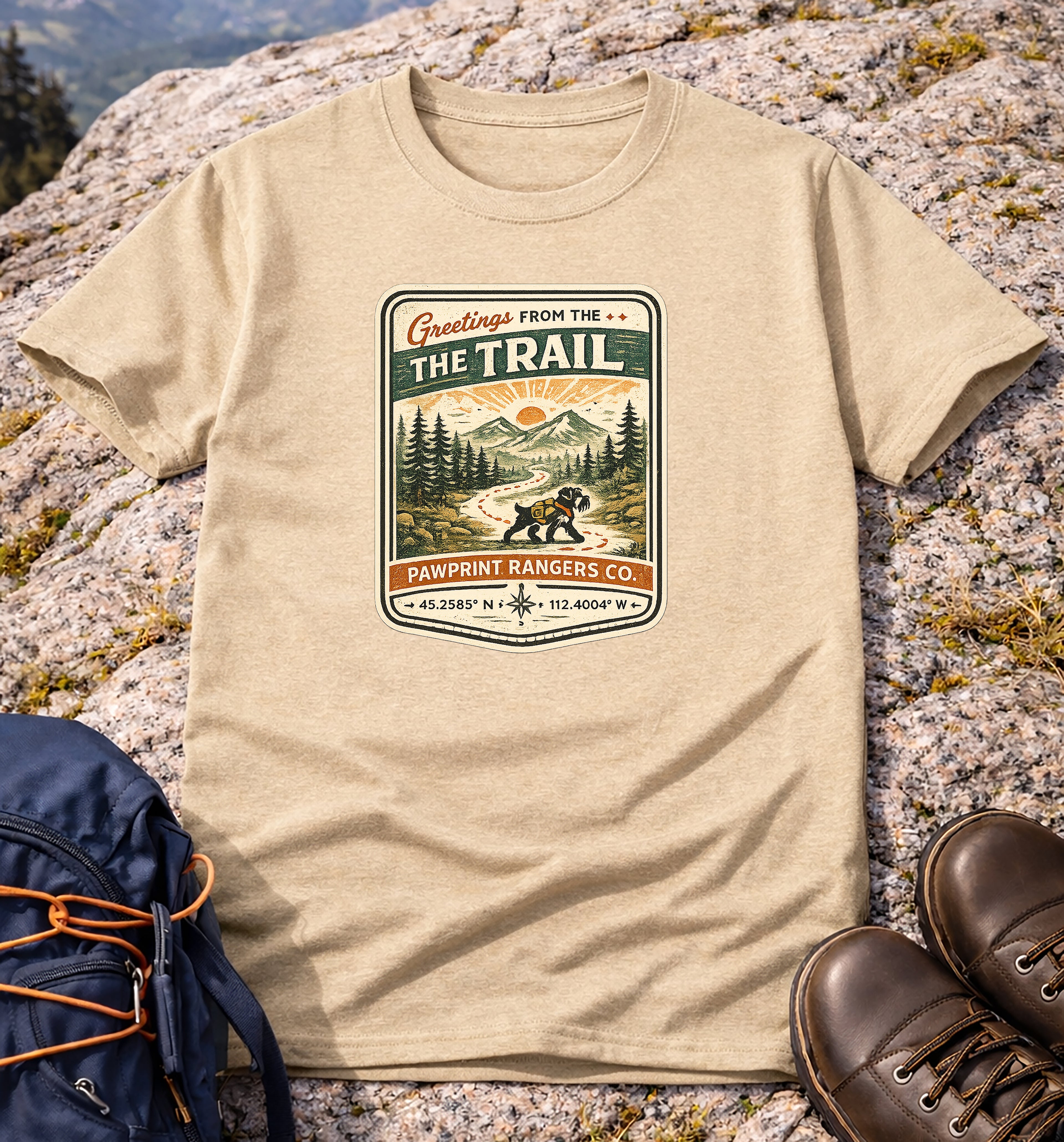 Greetings From The Trail Pawprint  Rangers Co. T-Shirt