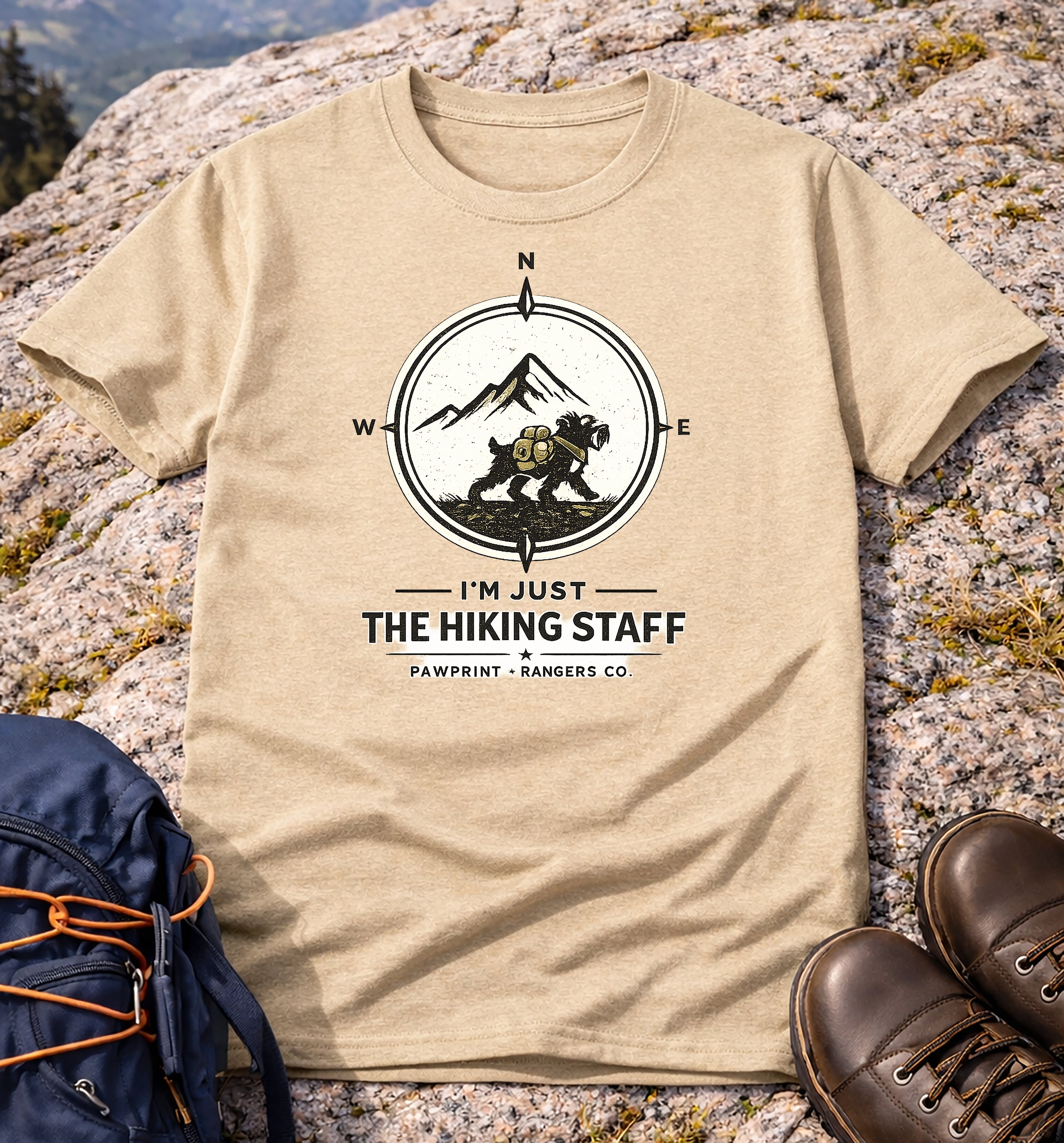 I'm Just The Hiking Staff Pawprint Rangers Co. T-Shirt