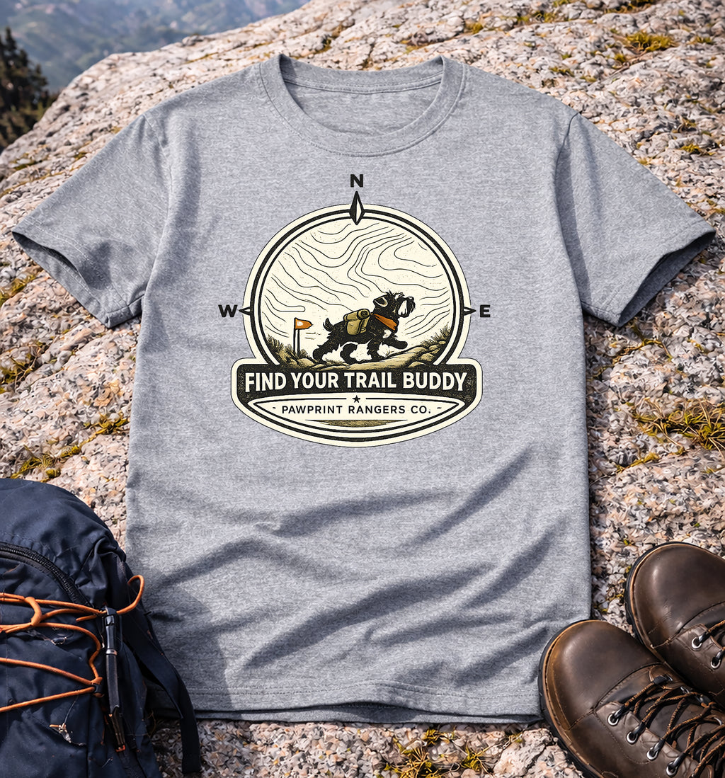 Find Your Trail Buddy Pawprint Rangers Co. T-Shirt