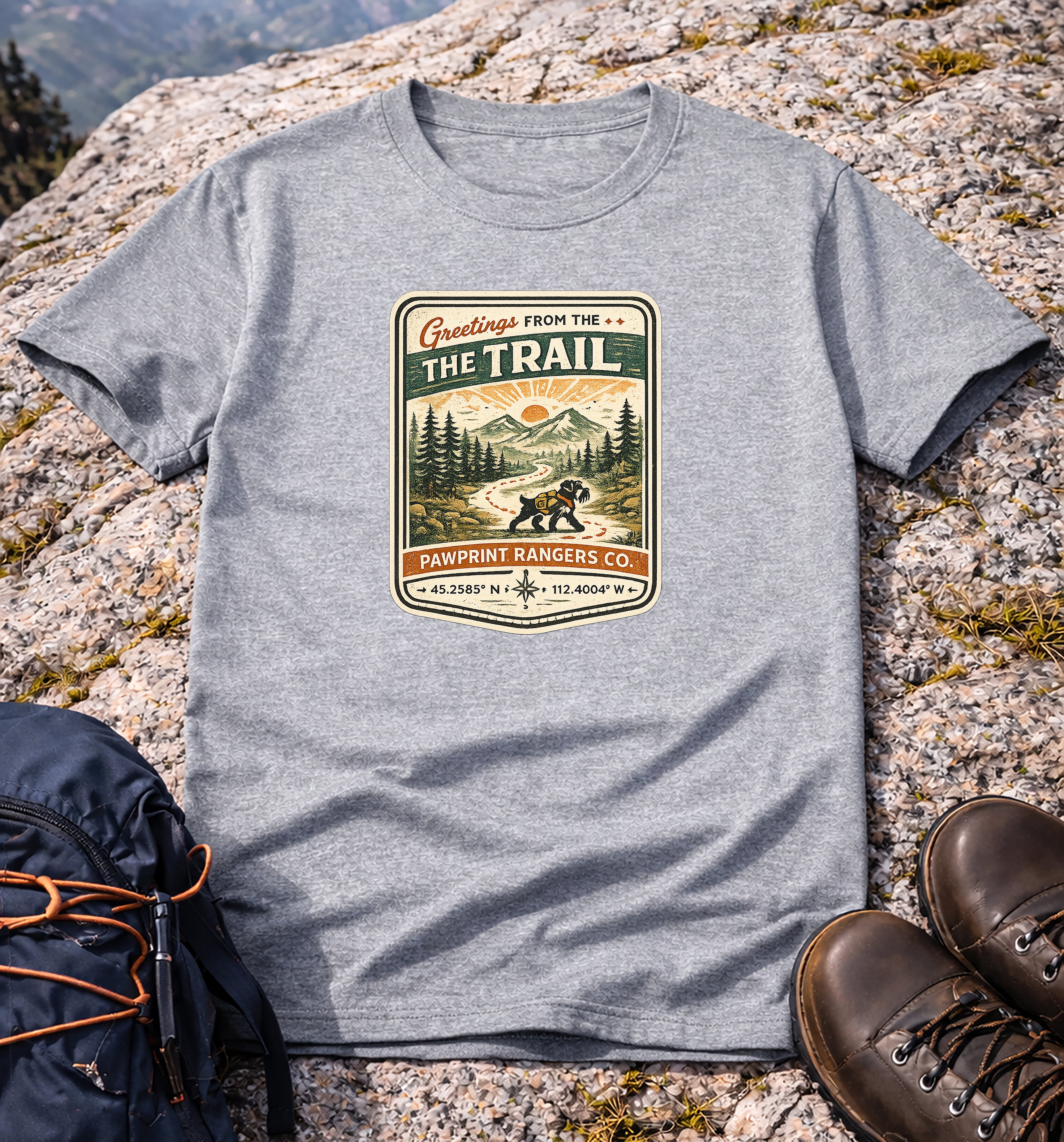 Greetings From The Trail Pawprint  Rangers Co. T-Shirt