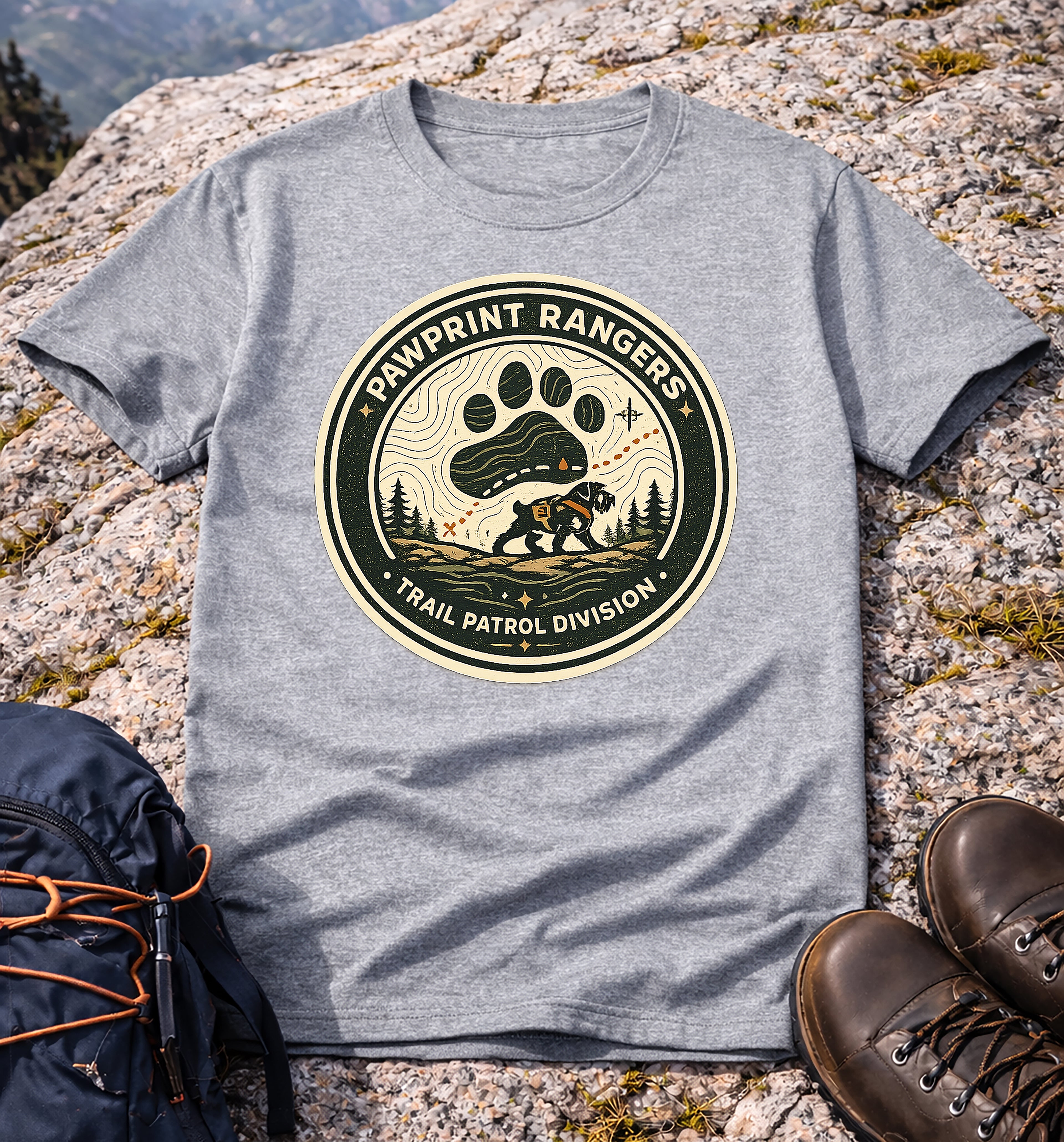 Pawprint Rangers Trail Patrol Division T-Shirt