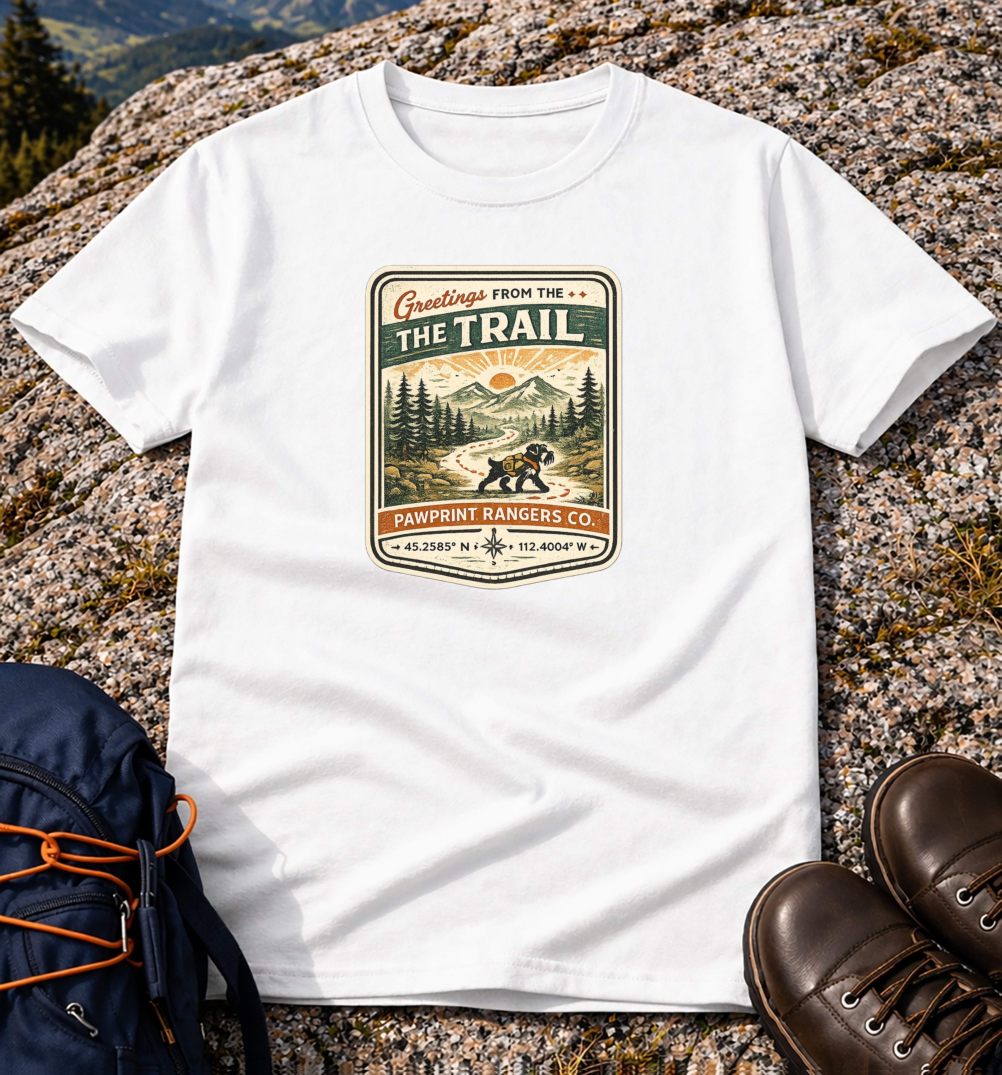 Greetings From The Trail Pawprint  Rangers Co. T-Shirt