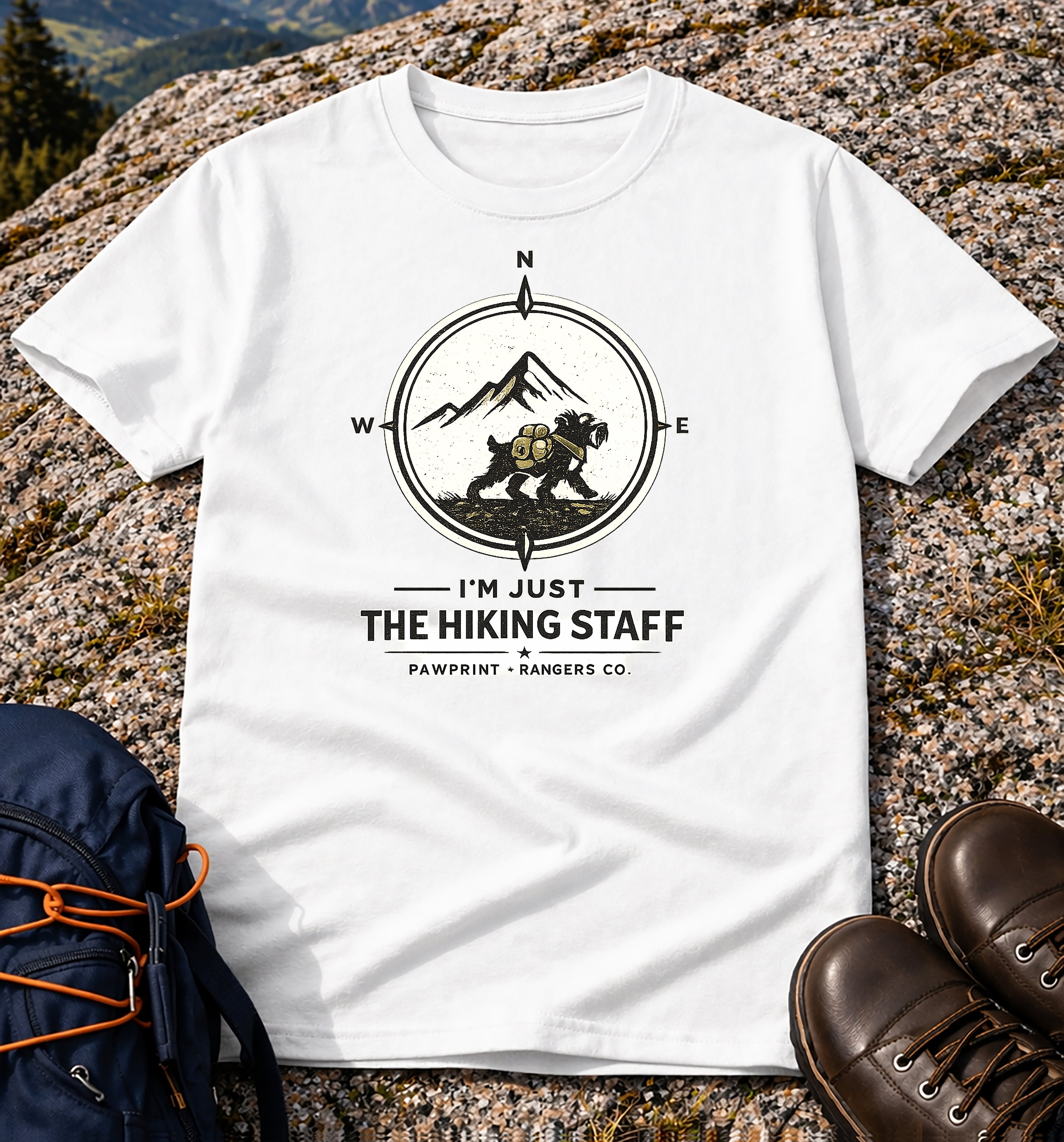 I'm Just The Hiking Staff Pawprint Rangers Co. T-Shirt