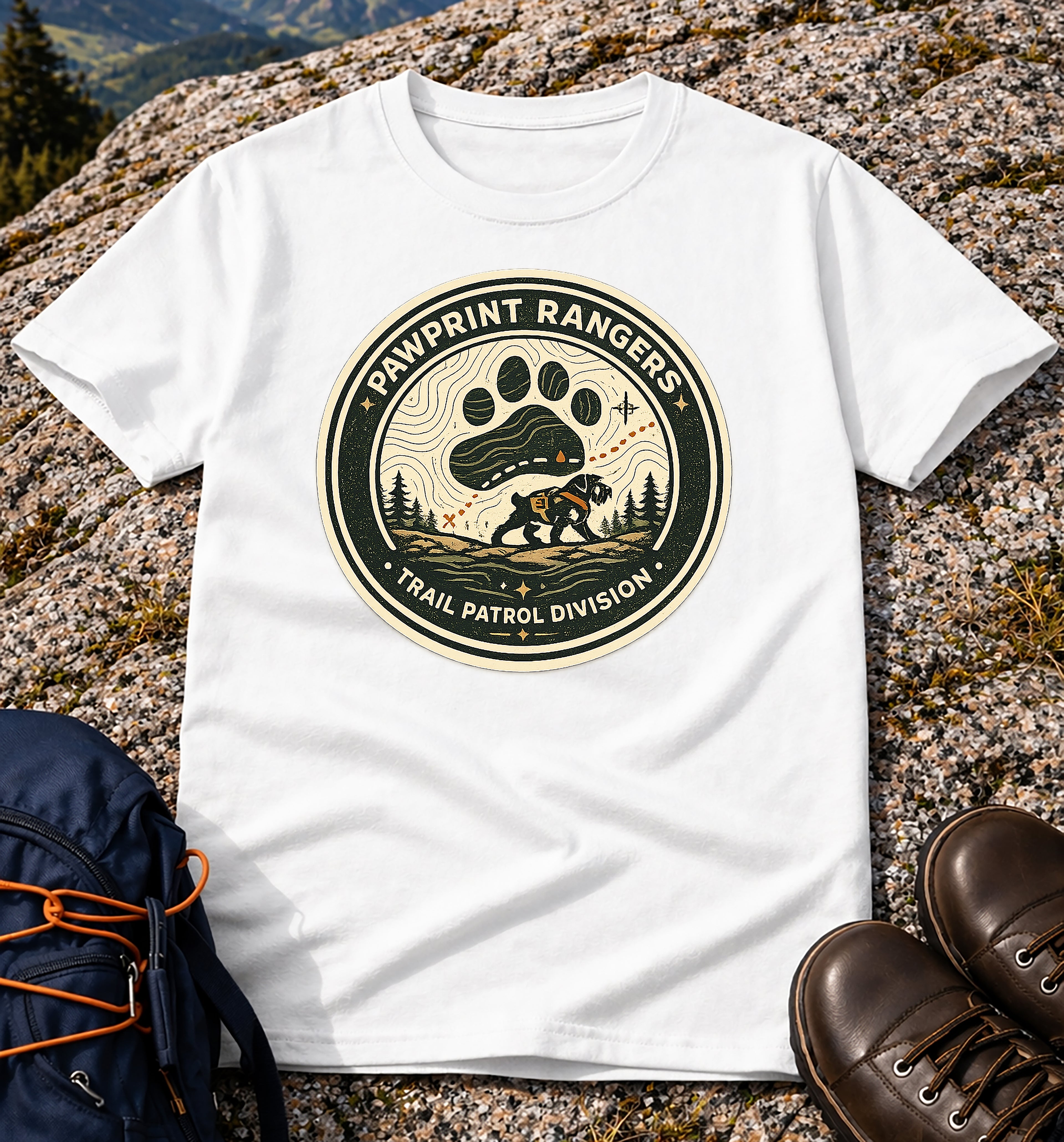 Pawprint Rangers Trail Patrol Division T-Shirt